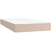 vidaXL Pocketveringmatras voor kinderen medium 80x160 cm kunstleer cappuccino