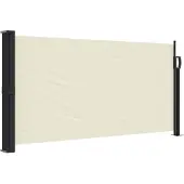 vidaXL Windscherm uittrekbaar 100x500 cm crèmekleurig