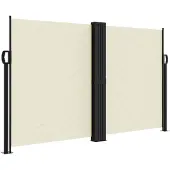 vidaXL Tuinscherm uittrekbaar 140x600 cm crème