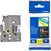 Brother Tape TZe-345 Wit op zwart (18 mm)