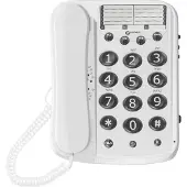 Geemarc Telecom DALLAS 10 Vaste telefoon met grote toetsen - 15dB, Telefoon, Wit