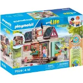 Playmobil Tiny House Speelset - 160-delige Set van Gerecycled Materiaal - Inclusief 3 Mini Figuren