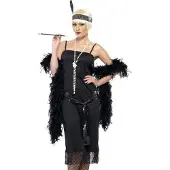 Smiffys Flappers Jurk zwart - Maat XL