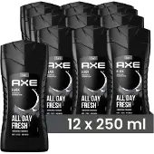Axe Douchegel - Black - 250ML - 12 Stuks - Voordeelverpakking