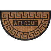 vidaXL Deurmat halfrond 45x75 cm rubber en kokosvezel