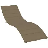vidaXL Ligbedkussen 200x50x4 cm stof gemêleerd taupe