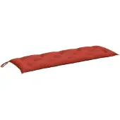 vidaXL Tuinbankkussen 150x50x7 cm stof gemêleerd rood