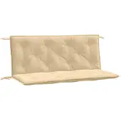 vidaXL Tuinbankkussens 2 st 120x50x7 cm stof gemêleerd beige