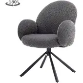 Tower Living Imola swivel armchair - Anthracite (Antraciet, 66x91x66cm)