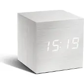 Gingko Cube Click Clock Wit