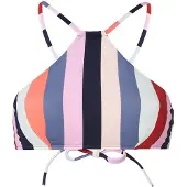 O'Neill Cali Mix Crop Bikini Top - Dunne verstelbare schouderbandjes - Panterprint - Rood AOP met blauw