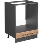Vicco Fame-Line Ovenombouwkast – 60 cm, WB Antraciet Krachtige eik goud