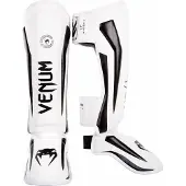Venum Elite Kickboks Scheenbeschermer Wit Zwart - XL