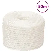 vidaXL Werktouw 14 mm 50 m polypropeen wit