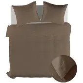 Yellow Suites Dekbedovertrek Linnen - Plaza Taupe 260 x 200/220 cm