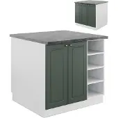 Vicco Fame-Line Keukeneiland – 90 cm zonder werkblad Groen-Goud Landhuis/Wit