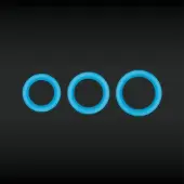 Firefly - Halo - Cockring - Glow-in-the Dark Blauw 60 mm