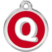 Red Dingo Hondenpenning 20 mm letter Q
