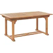 Beliani Tuintafel Hartholz bruin - Hout - 160cm