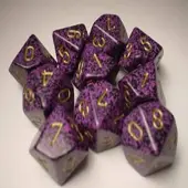 Chessex Hurricane Gespikkelde D10 Dobbelsteen Set (10 stuks)
