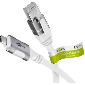 Goobay USB-C naar RJ45 LAN kabel | USB3.0 | CAT6 | wit | 1 meter