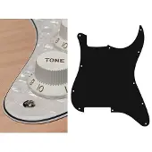 Boston ST-400-PWW pickguard, Stallion, no holes (only screw holes), 4 ply, pearl white webbing