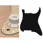 Boston ST-300-PC pickguard, Stallion, no holes (only screw holes), 3 ply, pearl cream