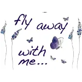 Komar Muursticker Butterflies 100x70 cm