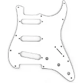 Fender 991374000 pickguard Strat, SSS, 11 screw holes, 3-ply, parchment