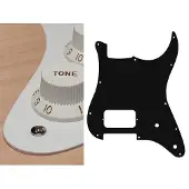 Boston ST-144-W pickguard, Stallion, H, 2 pot holes, 1 ply, white
