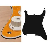 Boston ST-300-PY pickguard, Stallion, no holes (only screw holes), 3 ply, pearl yellow