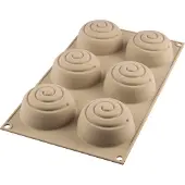 Silikomart 3Design Mini Girotondo bakvorm ø 6,8 cm silicone grijs
