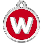 Red Dingo Hondenpenning 20 mm letter W