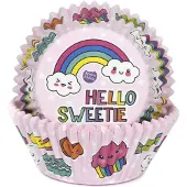 House of Marie Cupcake Vormpjes - Rainbow Pink - pk/50 - Baking Cups voor Muffins en Cupcakes