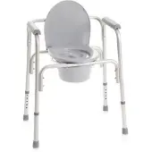 MORETTI commode toiletstoel / douchestoel - met opklapbare armleuningen