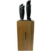 Diamant sabatier integra messenblok hout 4-delig inclusief santokumes
