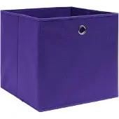vidaXL Opbergboxen 10 st 28x28x28 cm nonwoven stof paars