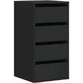 vidaXL Ladekast 40x41x76 cm bewerkt hout zwart
