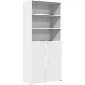 vidaXL Hoge kast 80x42,5x185 cm bewerkt hout wit