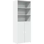 vidaXL Hoge kast 70x42,5x185 cm bewerkt hout wit