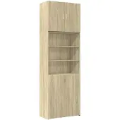 vidaXL Hoge kast 80x42,5x249 cm bewerkt hout sonoma eikenkleurig