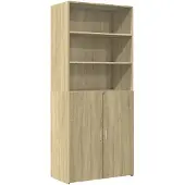 vidaXL Hoge kast 80x42,5x185 cm bewerkt hout sonoma eikenkleurig