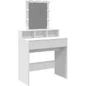 vidaXL Kaptafel met LED 80x41x144,5 cm wit