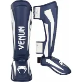 Venum Elite Kickboks Scheenbeschermers Navy Blauw Wit - XL
