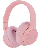 IMoshion Draadloze Kinderkoptelefoon LED Light - Decibelbegrenzer - Met AUX kabel - Roze