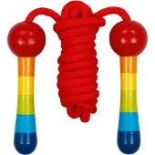 Goki houten springtouw regenboog, 200cm