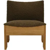 New Works Tenon Lounge Stoel Natural Oak w. Mocha