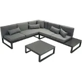 Intergard Aluminium loungeset Malaga 6 personen