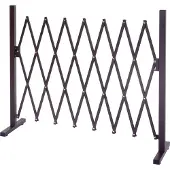 MCW -B34, hondenhek, schaarhek, Veiligheidshek, uitschuifbaar, dierenbeschermingsrooster, bruin aluminium ~ hoogte 103cm, breedte 27-207cm