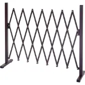 MCW -B34, schaarhek, uitschuifbaar dierenbeschermingsrooster, bruin aluminium ~ hoogte 103cm, breedte 31-261cm